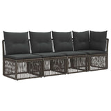 Set Divano da Giardino 11 pcs Grigio e Grigio Scuro polyrattan