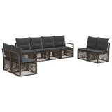 Set Divano da Giardino 8 pcs Grigio polyrattan