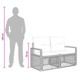 Set Divano da Giardino 8 pcs Grigio polyrattan