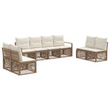 Set Divano da Giardino 8 pcs Beige polyrattan
