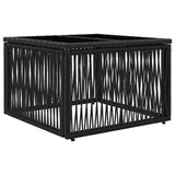 Set Divano da Giardino 5 pcs Nero polyrattan