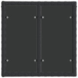 Set Divano da Giardino 5 pcs Nero polyrattan