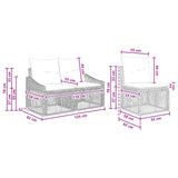 Set Divano da Giardino 6 pcs Beige polyrattan