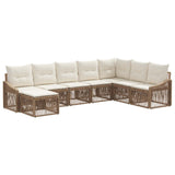 Set Divano da Giardino 8 pcs Beige polyrattan