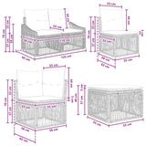 Set Divano da Giardino 8 pcs Beige polyrattan