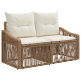 Set Divano da Giardino 13 pcs Beige polyrattan