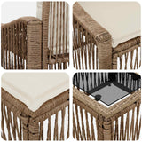 Set Divano da Giardino 10 pcs Beige polyrattan