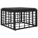 Set di divani da esterno Nero Poliestere