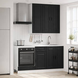 Unità Cucina PORTO 5 pcs Nero Legno ingegnerizzato