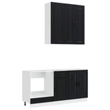 Unità Cucina PORTO 5 pcs Nero Legno ingegnerizzato