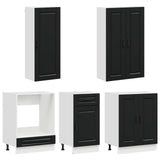 Unità Cucina PORTO 5 pcs Nero Legno ingegnerizzato
