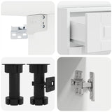 Unità Cucina PORTO 5 pcs Bianco Lucido Legno ingegnerizzato