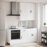 Unità Cucina PORTO 5 pcs Bianco Lucido Legno ingegnerizzato