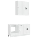 Unità Cucina PORTO 5 pcs Bianco Lucido Legno ingegnerizzato