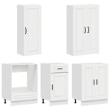 Unità Cucina PORTO 5 pcs Bianco Lucido Legno ingegnerizzato