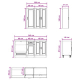 Unità Cucina PORTO 5 pcs Legno antico Legno ingegnerizzato