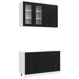 Unità Cucina KALMAR 4 pcs Nero Legno ingegnerizzato