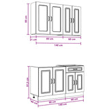 Unità Cucina KALMAR 4 pcs Rovere Sonoma Legno ingegnerizzato