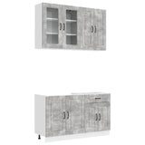 Unità Cucina KALMAR 4 pcs Grigio Cemento Legno ingegnerizzato