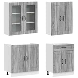 Unità Cucina KALMAR 4 pcs Sonoma grigio Legno ingegnerizzato