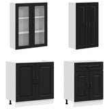 Unità Cucina KALMAR 4 pcs Nero Legno ingegnerizzato