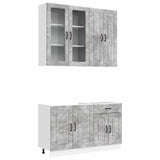 Unità Cucina KALMAR 4 pcs Grigio Cemento Legno ingegnerizzato