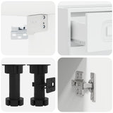 Unità Cucina KALMAR 4 pcs Bianco Lucido Legno ingegnerizzato