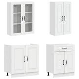 Unità Cucina KALMAR 4 pcs Bianco Lucido Legno ingegnerizzato