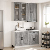 Unità Cucina KALMAR 4 pcs Sonoma grigio Legno ingegnerizzato