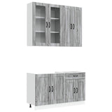 Unità Cucina KALMAR 4 pcs Sonoma grigio Legno ingegnerizzato