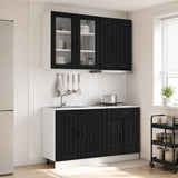 Unità Cucina LUCCA 4 pcs Nero Legno ingegnerizzato