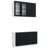 Unità Cucina LUCCA 4 pcs Nero Legno ingegnerizzato