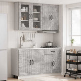Unità Cucina LUCCA 4 pcs Grigio Cemento Legno ingegnerizzato