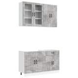 Unità Cucina LUCCA 4 pcs Grigio Cemento Legno ingegnerizzato