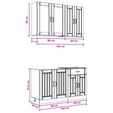 Unità Cucina LUCCA 4 pcs Grigio Cemento Legno ingegnerizzato