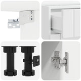 Unità Cucina LUCCA 4 pcs Bianco Lucido Legno ingegnerizzato