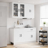 Unità Cucina LUCCA 4 pcs Bianco Lucido Legno ingegnerizzato