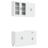 Unità Cucina LUCCA 4 pcs Bianco Lucido Legno ingegnerizzato