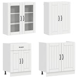 Unità Cucina LUCCA 4 pcs Bianco Lucido Legno ingegnerizzato