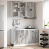 Unità Cucina LUCCA 4 pcs Sonoma grigio Legno ingegnerizzato