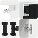 Unità Cucina LUCCA 4 pcs Nero Legno ingegnerizzato