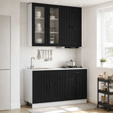 Unità Cucina LUCCA 4 pcs Nero Legno ingegnerizzato