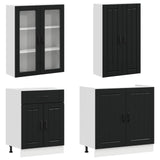Unità Cucina LUCCA 4 pcs Nero Legno ingegnerizzato