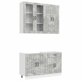 Unità Cucina LUCCA 4 pcs Grigio Cemento Legno ingegnerizzato