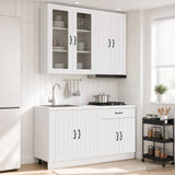 Unità Cucina LUCCA 4 pcs Bianco Lucido Legno ingegnerizzato