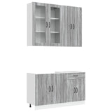 Unità Cucina LUCCA 4 pcs Sonoma grigio Legno ingegnerizzato
