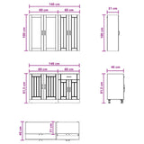 Unità Cucina LUCCA 4 pcs Sonoma grigio Legno ingegnerizzato