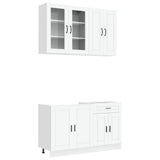 Unità Cucina PORTO 4 pcs Bianco Legno ingegnerizzato