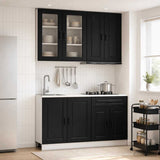 Unità Cucina PORTO 4 pcs Nero Legno ingegnerizzato
