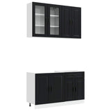 Unità Cucina PORTO 4 pcs Nero Legno ingegnerizzato